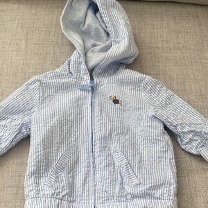 Little Me Seersucker Zip Up Jacket